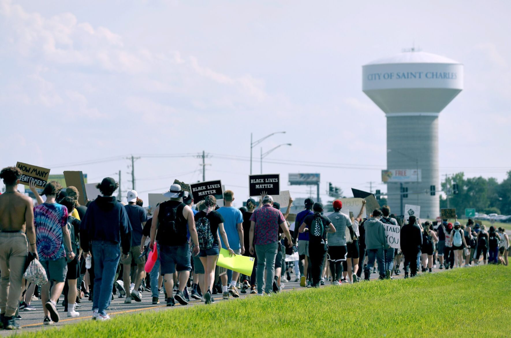 Protest march for George Floyd in St. Charles